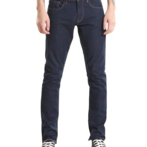 TURMS Men's Cool Tech Jeans All Degree Anti Odor UV Protectant Travel Edition Mid Rise Denim Pants | Stretchable Comfort Cotton Rich