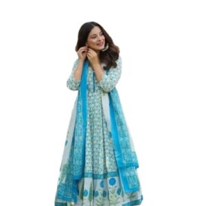 Priyanka Creation Women’s Cotton Printed Kurta Set with Pant & Dupatta, Elegant & Festive Ethnic Suit, Soft Fabric, Comfortable Fit