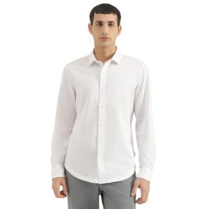 United Colors of Benetton Slim Fit Spread Collar Solid Shirt