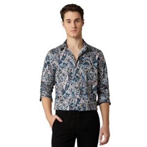 MARK & ALBERT Men's Slim Fit Cotton Formal Shirt