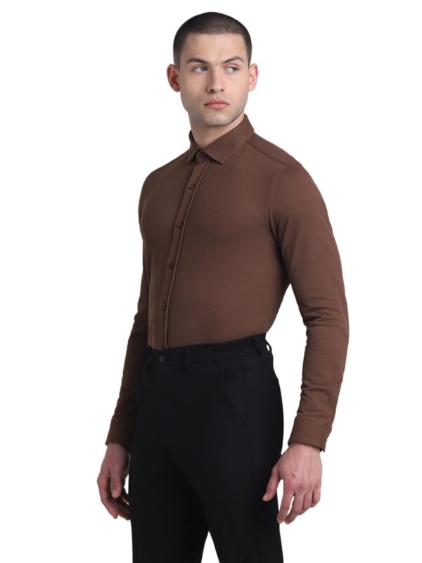 JACK & JONES Men's Cotton Solid Slim Fit Shirt - Image 3