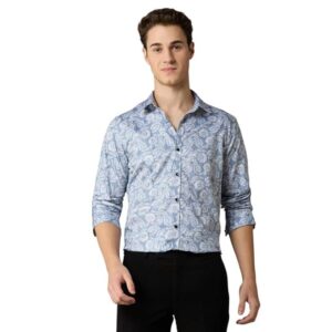 MARK & ALBERT Men's Slim Fit Cotton Formal Shirt