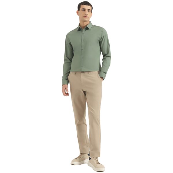 United Colors of Benetton Slim Fit Spread Collar Solid Shirt - Image 4