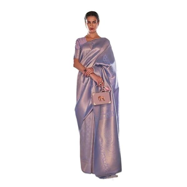 MADHUHANSH Women's kanjivaram banarasi silk saree Zari Woven for festival Wedding silk with rich pallu Design sarees for women with Unstitched blouse piece