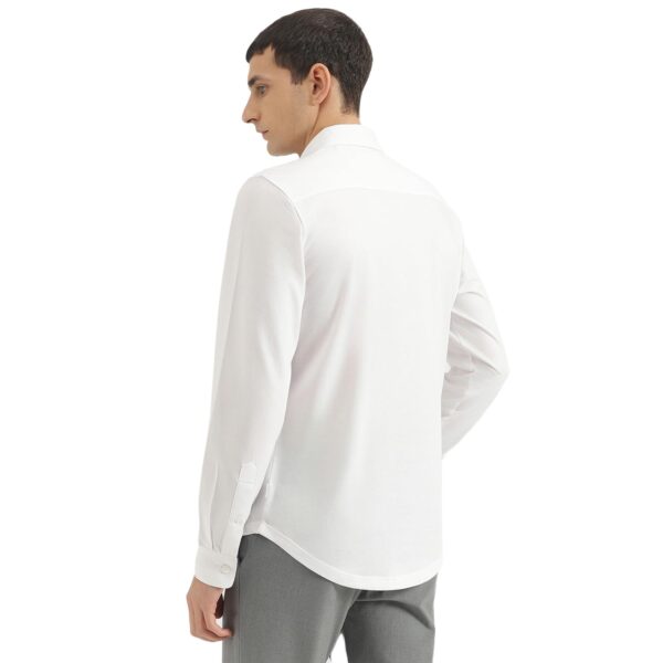United Colors of Benetton Slim Fit Spread Collar Solid Shirt - Image 3
