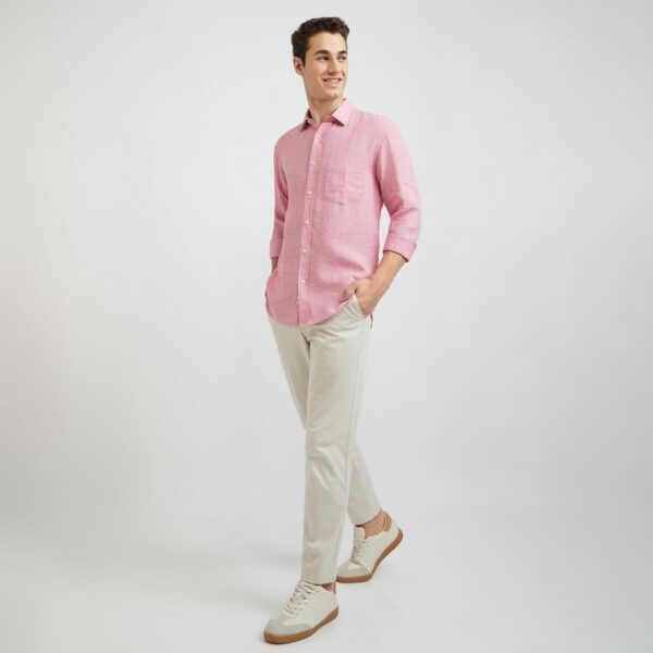 Colorplus Tailored Fit Medium Red Formal Shirt for Men - Image 5