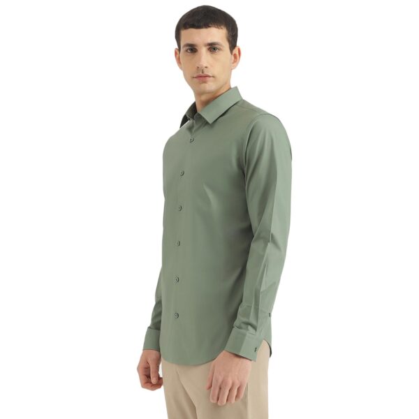 United Colors of Benetton Slim Fit Spread Collar Solid Shirt - Image 2