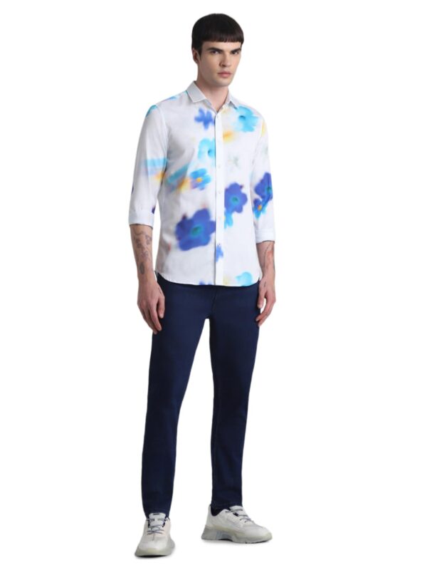 JACK & JONES Men's Cotton Floral Slim Fit Shirt - Image 6