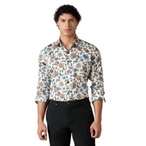 MARK & ALBERT Men's Slim Fit Cotton Formal Shirt
