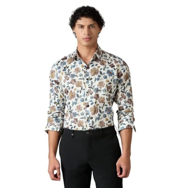 MARK & ALBERT Men's Slim Fit Cotton Formal Shirt