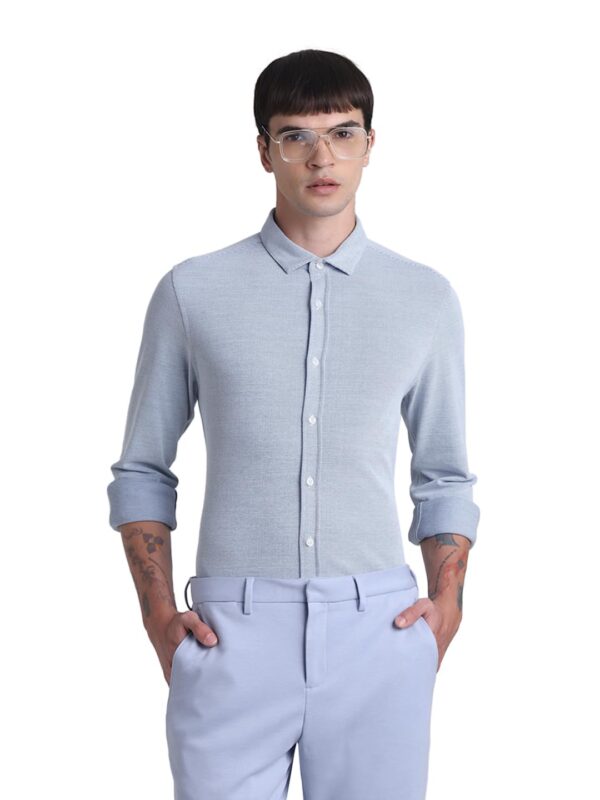 JACK & JONES Men's Cotton Solid Slim Fit Shirt - Image 2