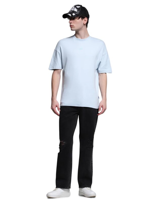 JACK & JONES Men High Rise Wide Leg Mildly Distressed Cotton Jeans - Image 6