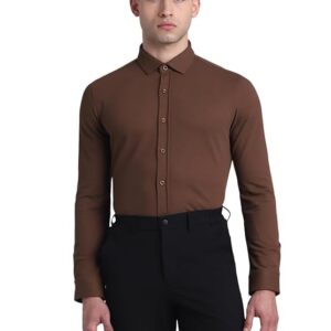 JACK & JONES Men's Cotton Solid Slim Fit Shirt