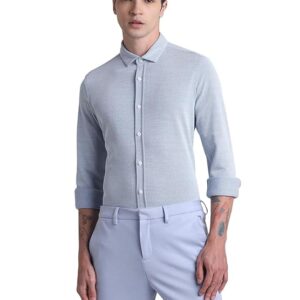 JACK & JONES Men's Cotton Solid Slim Fit Shirt