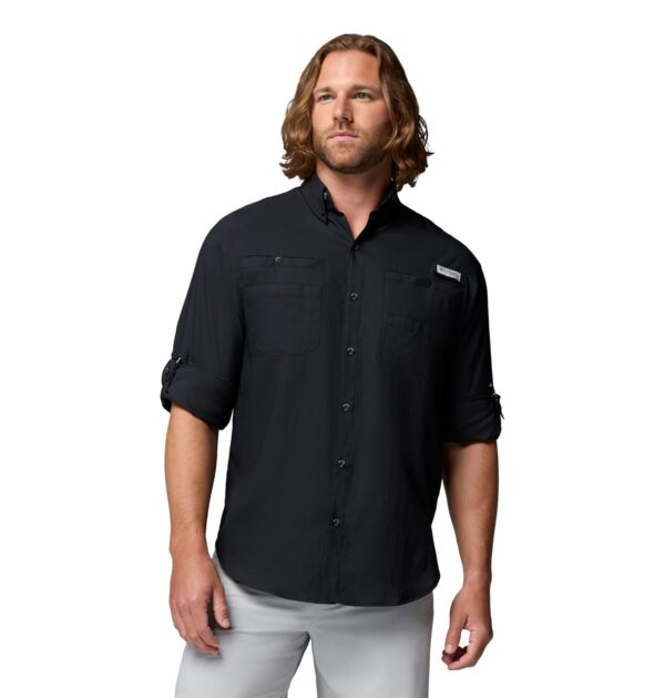 Columbia Men Black Omni Wick Tamiami II Long Sleeve Hiking | Trekking | Camping | Safari Shirt, L - Image 4