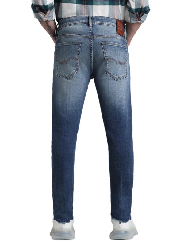 JACK & JONES Men Skinny Fit Highly Distressed Heavy Fade Comfort Stretchable Jeans - Image 3