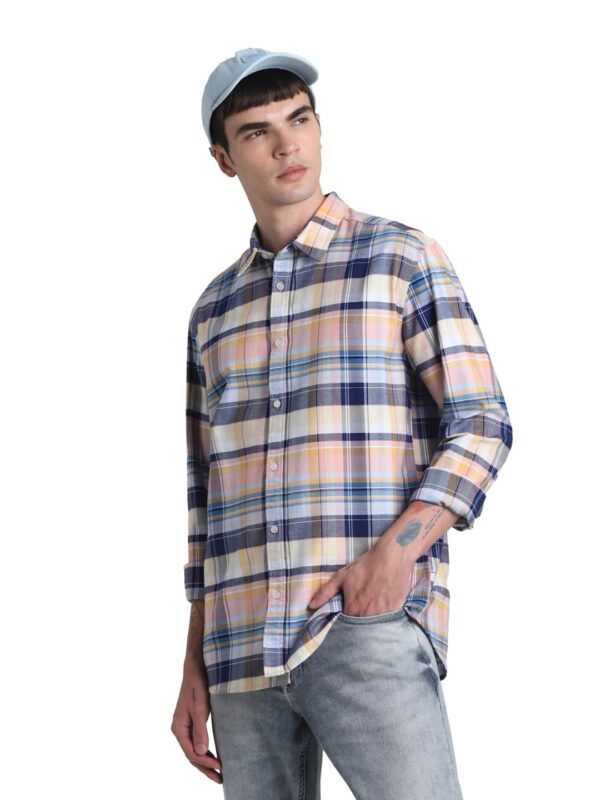 JACK & JONES Men's Cotton Checke Regular Fit Shirt - Image 2