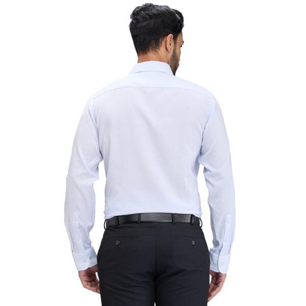 Park Avenue Men Regular Fit Structure Pattern Pure Cotton Ainsley Collar Full Sleeve Formal Shirt - Image 4