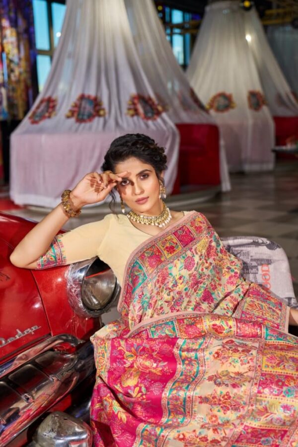 SWORNOF Women's kanjivaram banarasi silk saree for Patola festival Wedding silk with rich pallu Design sarees for women with blouse piece - Image 6