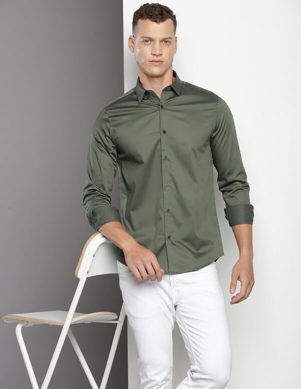 Calvin Klein Department1070 Solid Slim Fit Shirt - Image 6