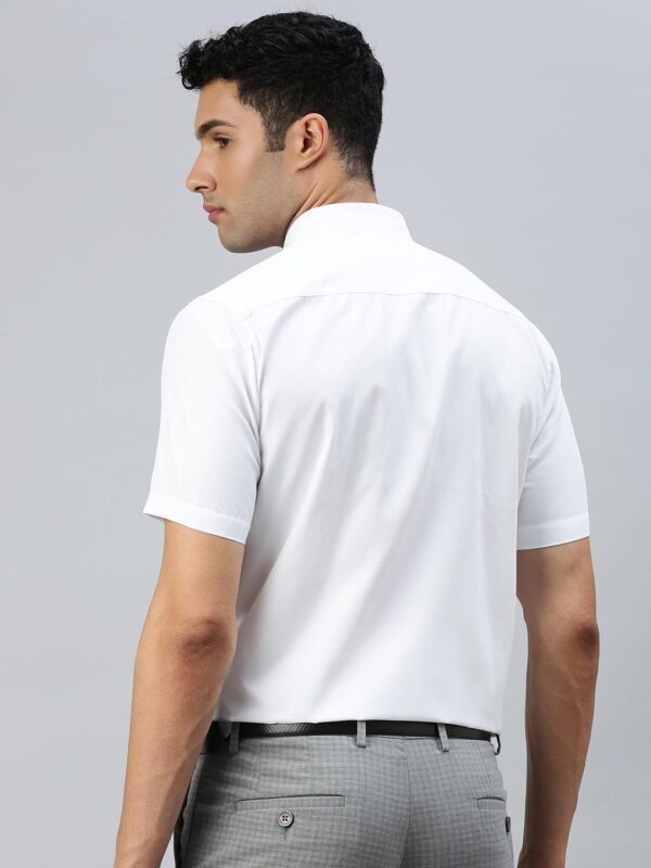 Ramraj Cotton Pack of 2 Solid Half Sleeve Regular fit Regular Collar Trending Formal Shirt for Men - Image 4