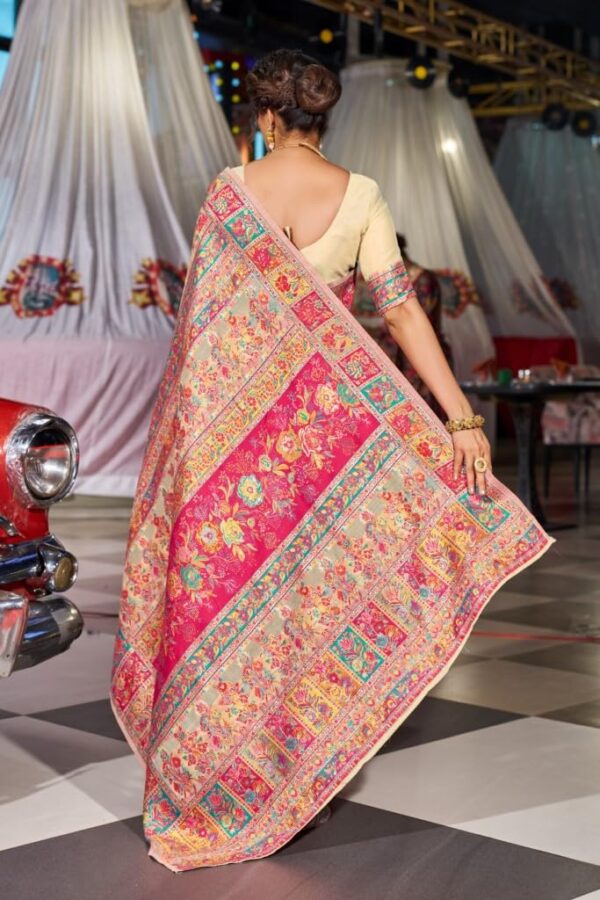 SWORNOF Women's kanjivaram banarasi silk saree for Patola festival Wedding silk with rich pallu Design sarees for women with blouse piece - Image 4