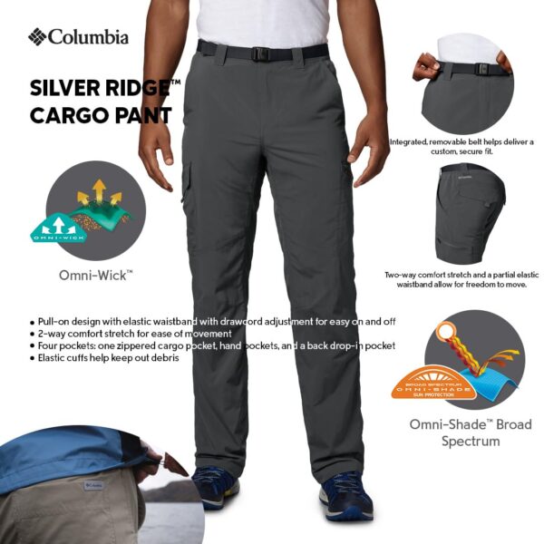 Columbia Men Omni-Wick Silver Ridge Cargo Hiking and Trekking Pant - Image 3
