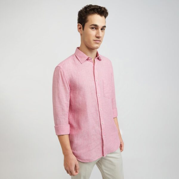 Colorplus Tailored Fit Medium Red Formal Shirt for Men - Image 3