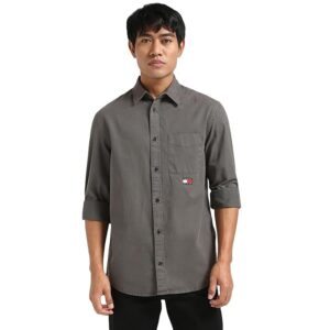 Tommy Hilfiger Men's Cotton Solid Regular Fit Shirt