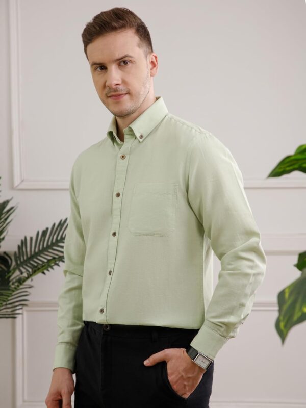 THE FORMAL CLUB Men's Breeze Full Sleeve Cotton Linen Shirt for Men in Smart Fit - Image 2