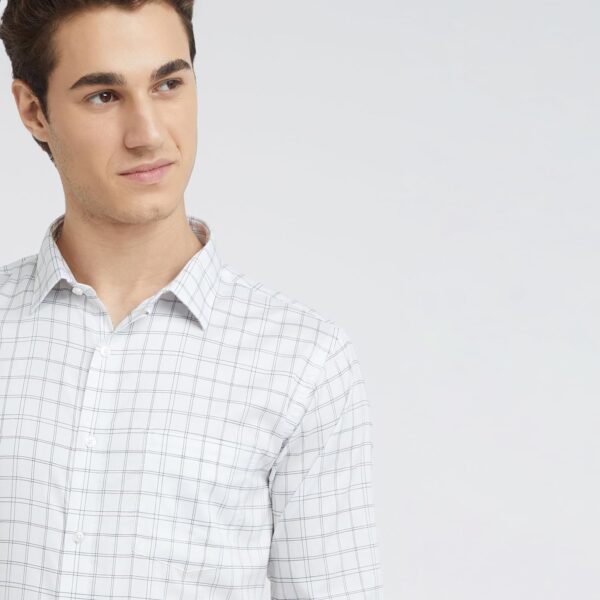 Park Avenue Men's Regular Fit Checkered Pattern Pure Cotton Ainsley Collar Full Sleeve Formal Shirt - Image 6