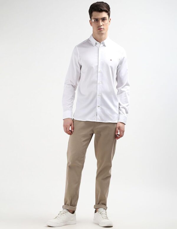 Tommy Hilfiger Men's Cotton Solid Slim Fit Shirt - Image 3