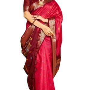 SWORNOF Women's Tussar Raw Silk With Tassels|sarees for women|sarees for women|jute silk sarees|tussar silk saree for women|banarasi silk saree for festival