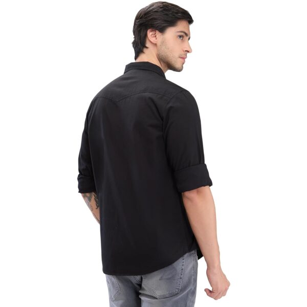 Spykar Men's Cotton Blend Full Sleeve Slim Fit Solid Shirt - Image 3