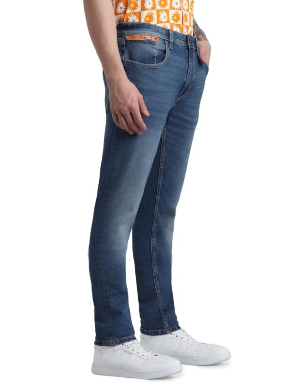 JACK & JONES Men Low Rise Ben Skinny Fit Heavy Fade Clean Look Stretchable Jeans - Image 3