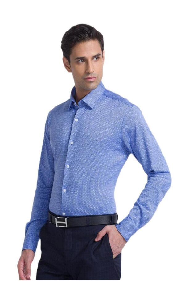 Raymond Men's Cotton Slim Fit Structure Formal Shirts - Image 3