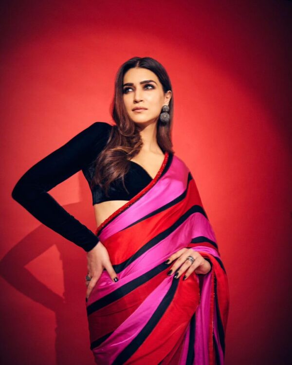 Women's Beautiful Digital Printed Japan Satin SIlk Saree With Running Blouse - Image 3
