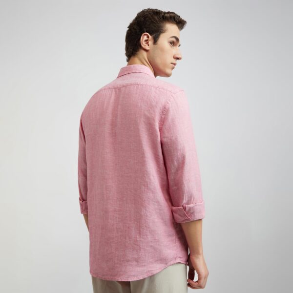 Colorplus Tailored Fit Medium Red Formal Shirt for Men - Image 4