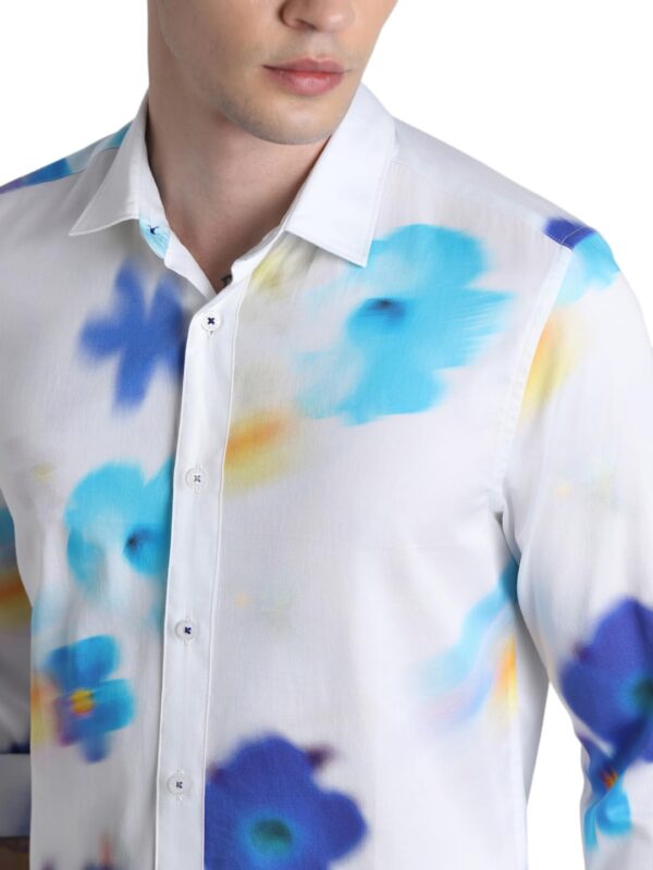 JACK & JONES Men's Cotton Floral Slim Fit Shirt - Image 5