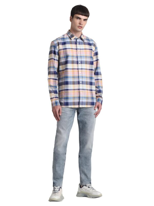 JACK & JONES Men's Cotton Checke Regular Fit Shirt - Image 6