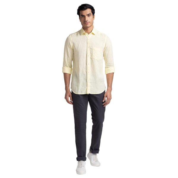 Colorplus Tailored Fit Medium Yellow Formal Shirt for Men - Image 5