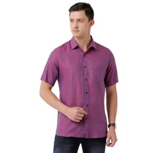 Linen Club Men's Pure Linen White Solid Slim Fit Full Sleeve Casual Shirt
