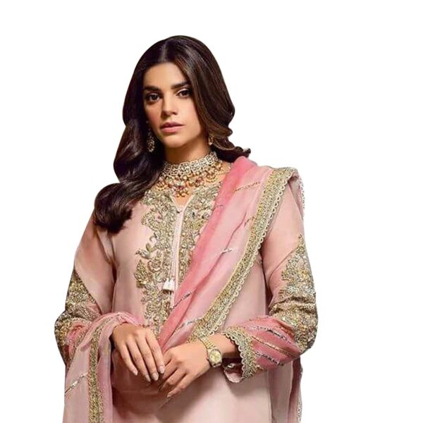 SHAFNUFAB Womens Net semi Stitched anarkali gown for women Ladies use anarkali gown for women wedding For Emboirdery anarkali gown set with dupatta And anarkaligown dress - Image 5