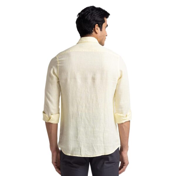 Colorplus Tailored Fit Medium Yellow Formal Shirt for Men - Image 4