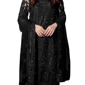 RUDRAPRAYAG Georgette Embroidered Salwar Suit For Women l Semi Stitched Salwar Suit With Dupatta For Woment