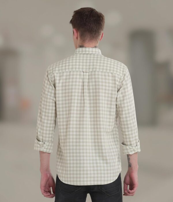 TURMS Anti Stain Men's Checks Shirt | Anti Odor Water Repellent | Cotton Full Sleeves | Available in Plus Sizes, Multiple Colors & Patterns - Image 5