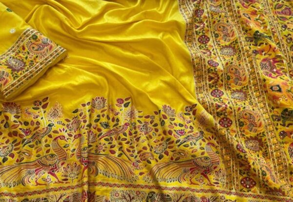 SWORNOF Women's Patola Silk Saree With Unstitched Boluse Piece - Image 3