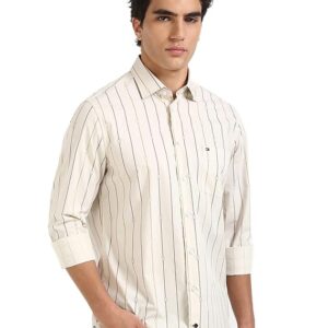Tommy Hilfiger Men's Striped Regular Fit Shirt