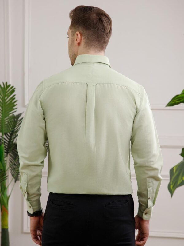 THE FORMAL CLUB Men's Breeze Full Sleeve Cotton Linen Shirt for Men in Smart Fit - Image 3
