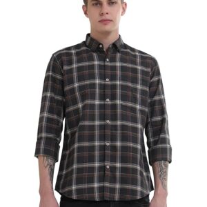TURMS Anti Stain Men's Checks Shirt | Anti Odor Water Repellent | Cotton Full Sleeves | Available in Plus Sizes, Multiple Colors & Patterns